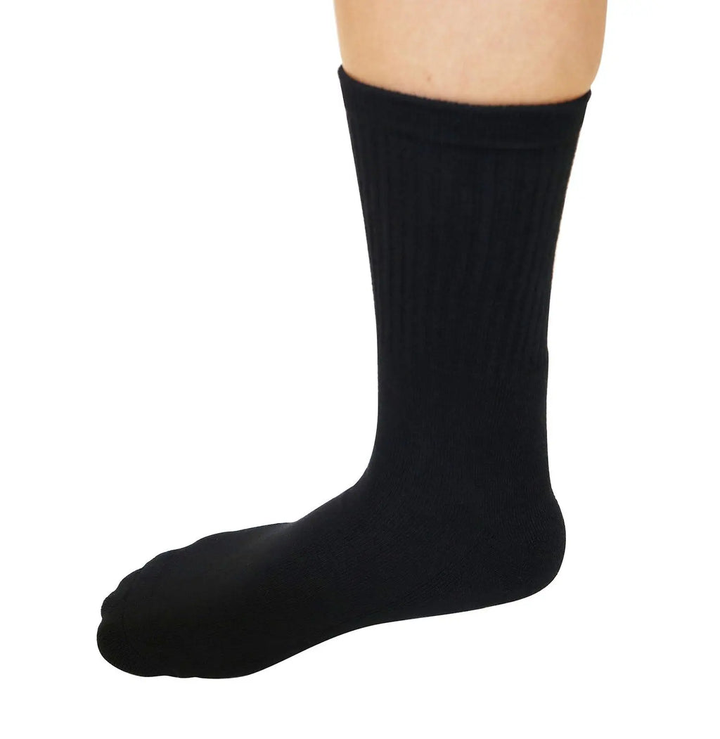 3/4 Crew Black Bamboo Viscose Socks Spun Bamboo