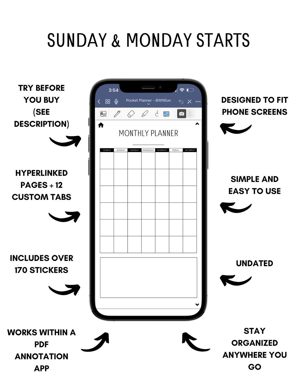 Digital Phone Planner Neutral Jessica Autumn