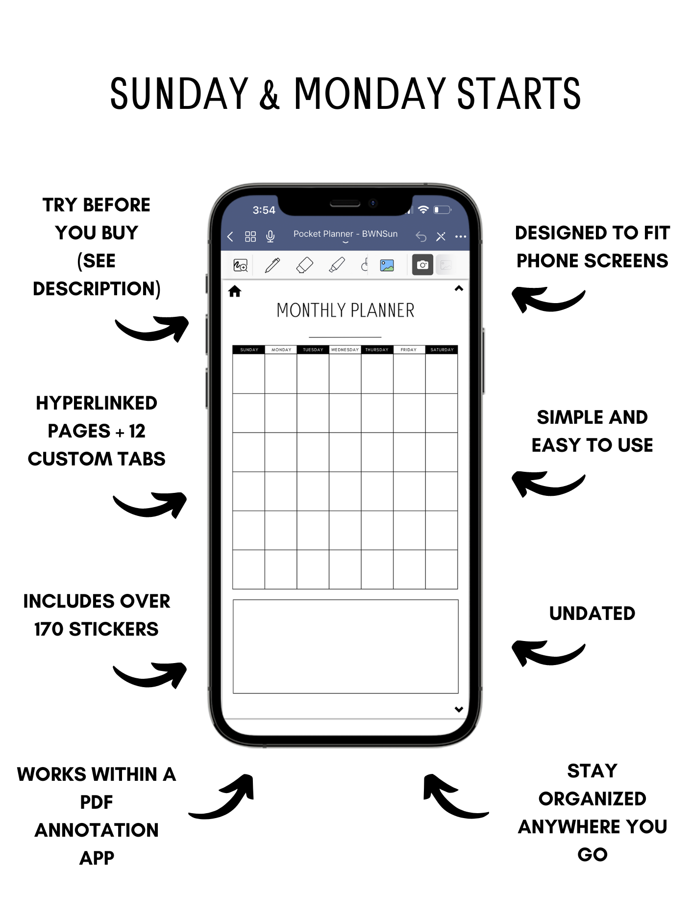 Digital Phone Planner Neutral Jessica Autumn
