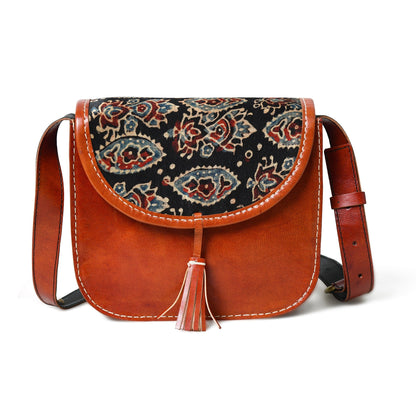 Astounding Ajrakh Ethnic Satchel Classy Leather Bags