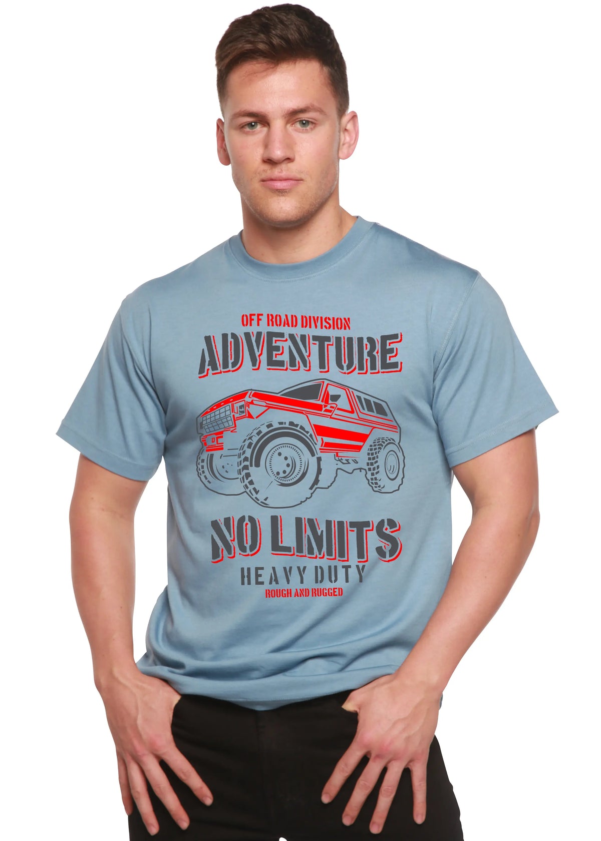 No Limits Spun Bamboo® Men's Bamboo Viscose/Organic Cotton Short Sleeve Graphic T-Shirt Spun Bamboo