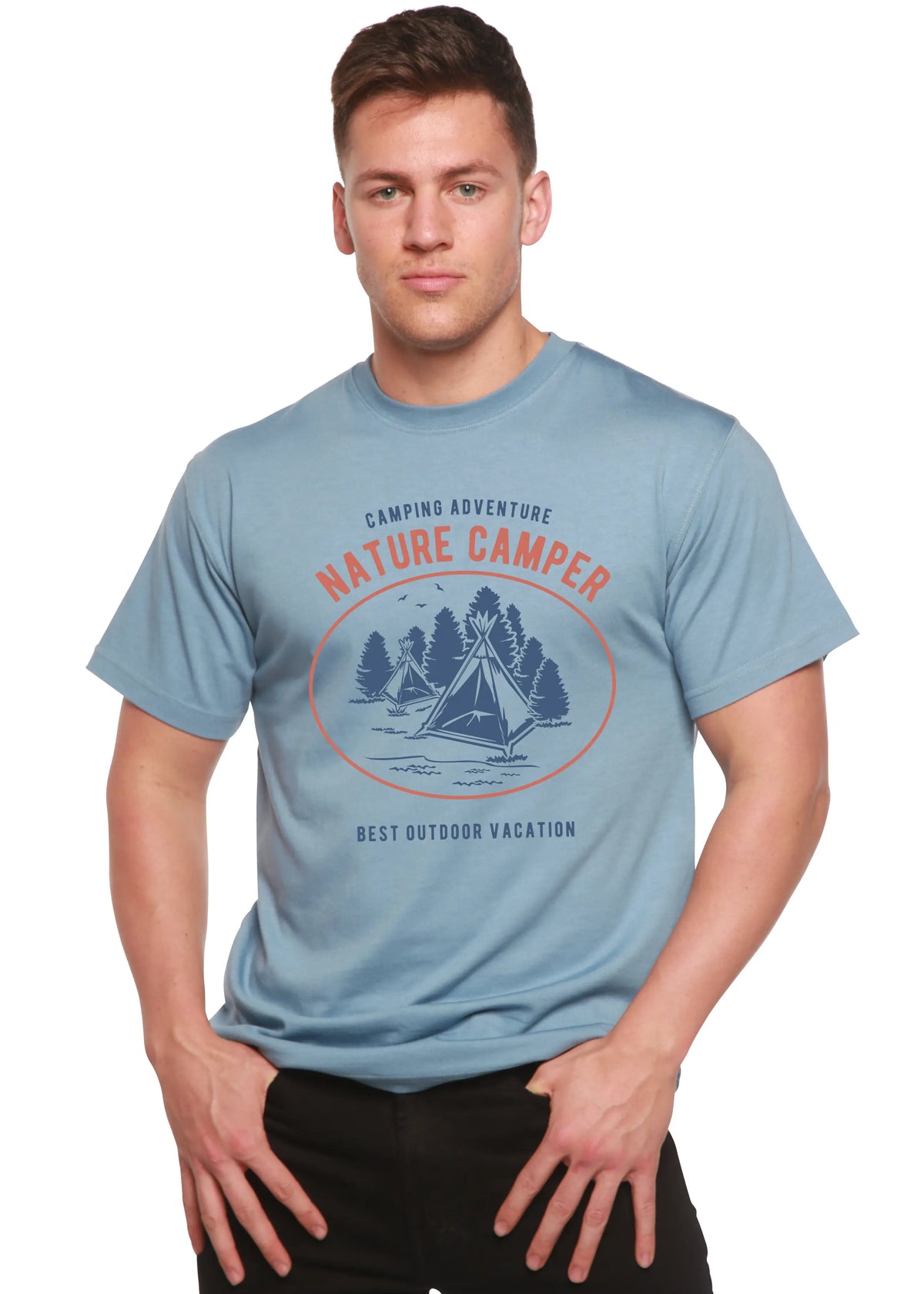 Nature Camper Spun Bamboo® Men's Bamboo Viscose/Organic Cotton Short Sleeve Graphic T-Shirt Spun Bamboo