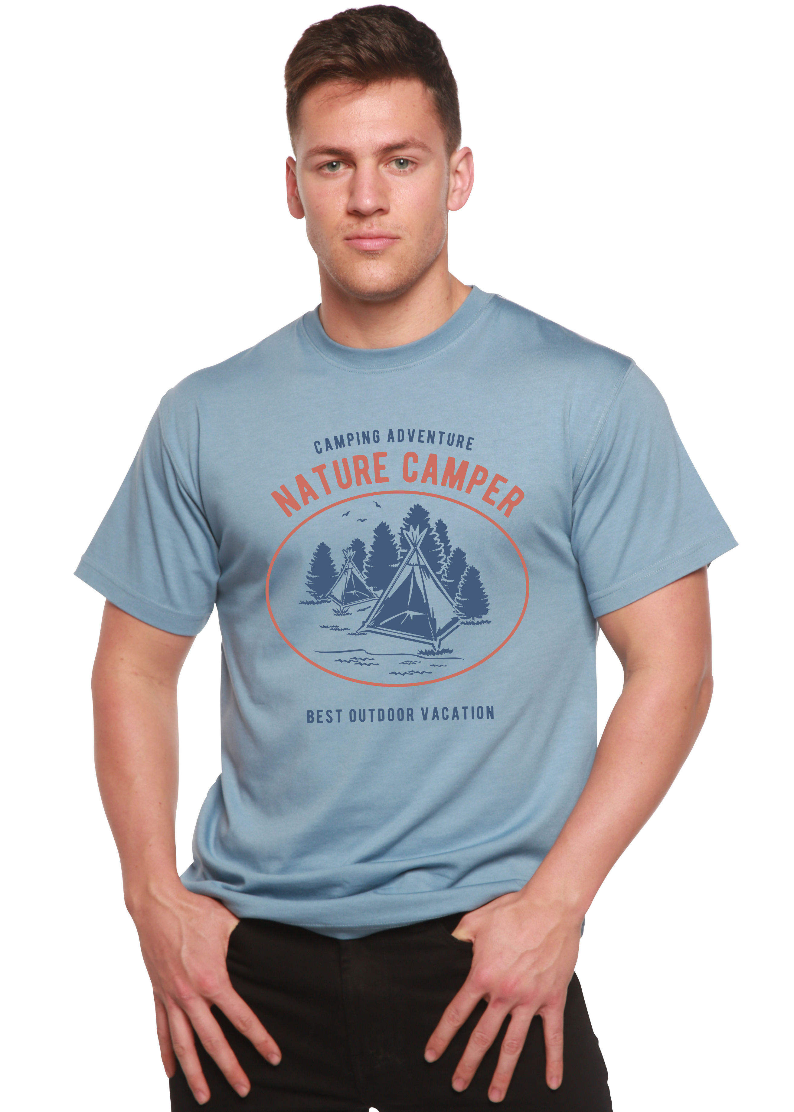 Nature Camper Spun Bamboo® Men's Bamboo Viscose/Organic Cotton Short Sleeve Graphic T-Shirt Spun Bamboo