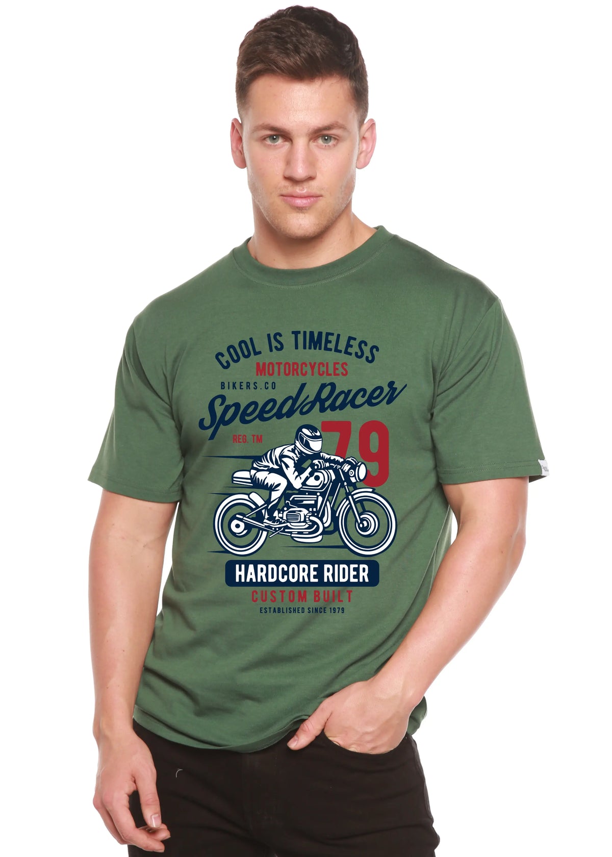 Speed Racer Spun Bamboo® Men's Bamboo Viscose/Organic Cotton Short Sleeve Graphic T-Shirt Spun Bamboo