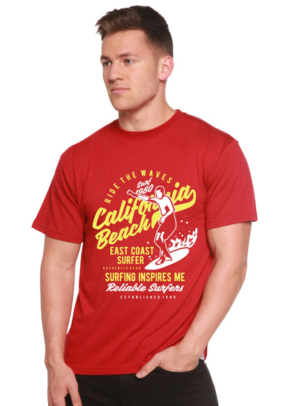 Ride The Waves Spun Bamboo® Men's Bamboo Viscose/Organic Cotton Short Sleeve Graphic T-Shirt Spun Bamboo