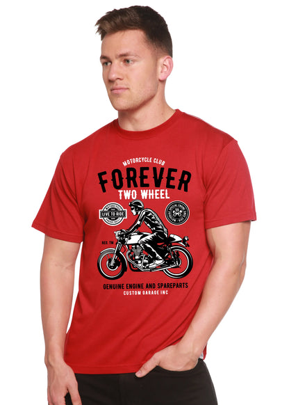Forever Two Wheel Men's Bamboo Viscose/Organic Cotton Short Sleeve Graphic T-Shirt Spun Bamboo