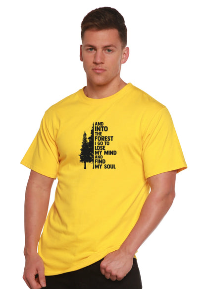 And Into The Forest I Go Men's Bamboo Viscose/Organic Cotton Short Sleeve Graphic T-Shirt Spun Bamboo