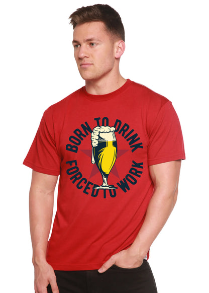 Born to Drink Men's Bamboo Viscose/Organic Cotton Short Sleeve Graphic T-Shirt Spun Bamboo