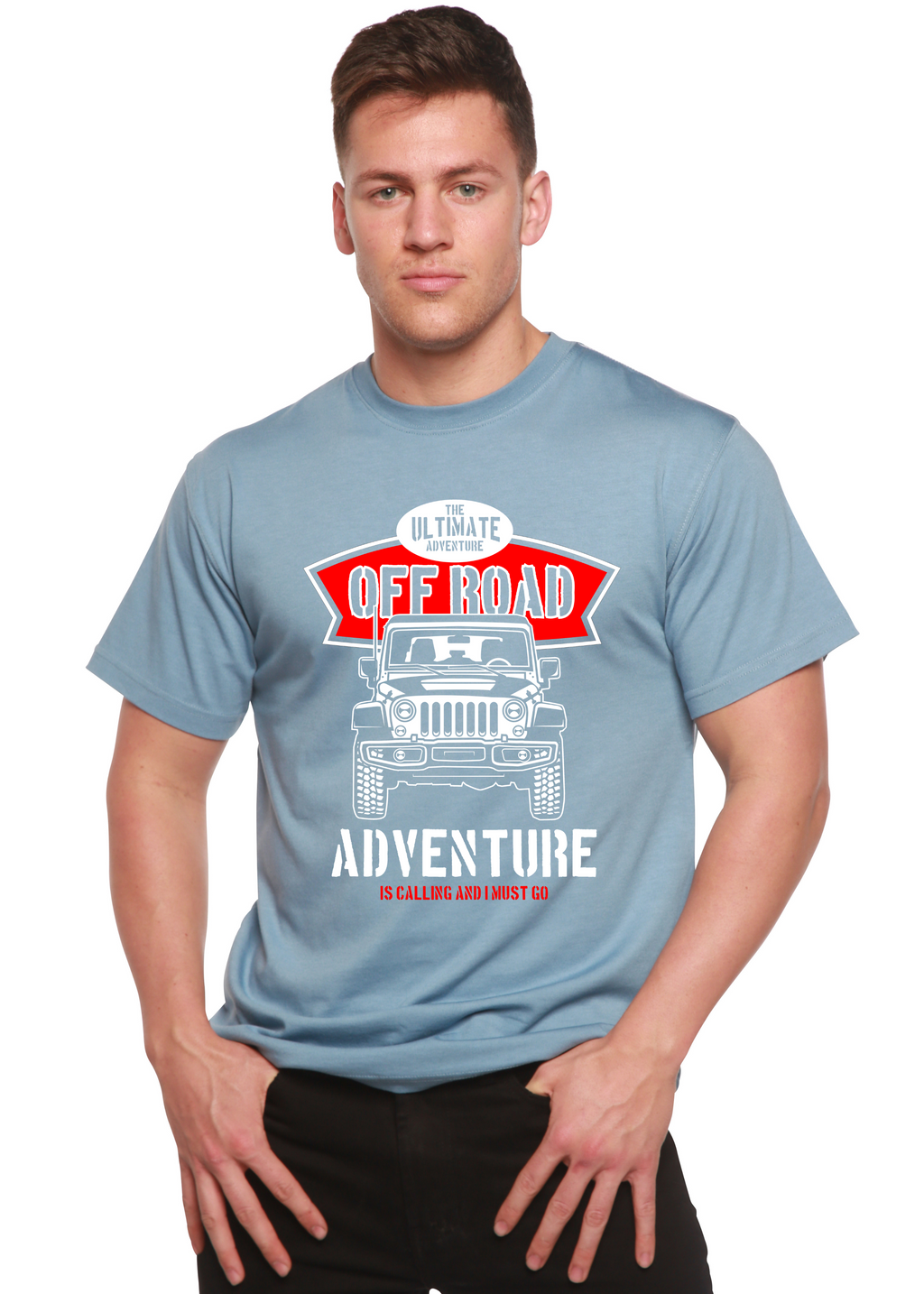 Off Road Spun Bamboo® Men's Bamboo Viscose/Organic Cotton Short Sleeve Graphic T-Shirt Spun Bamboo