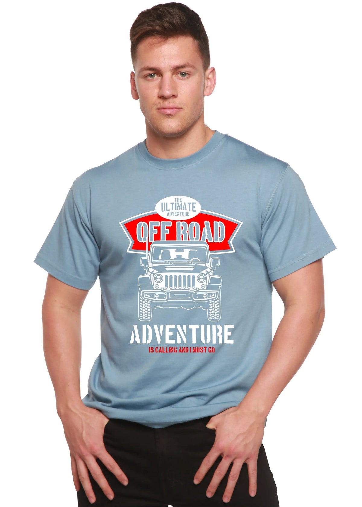 Off Road Spun Bamboo® Men's Bamboo Viscose/Organic Cotton Short Sleeve Graphic T-Shirt Spun Bamboo