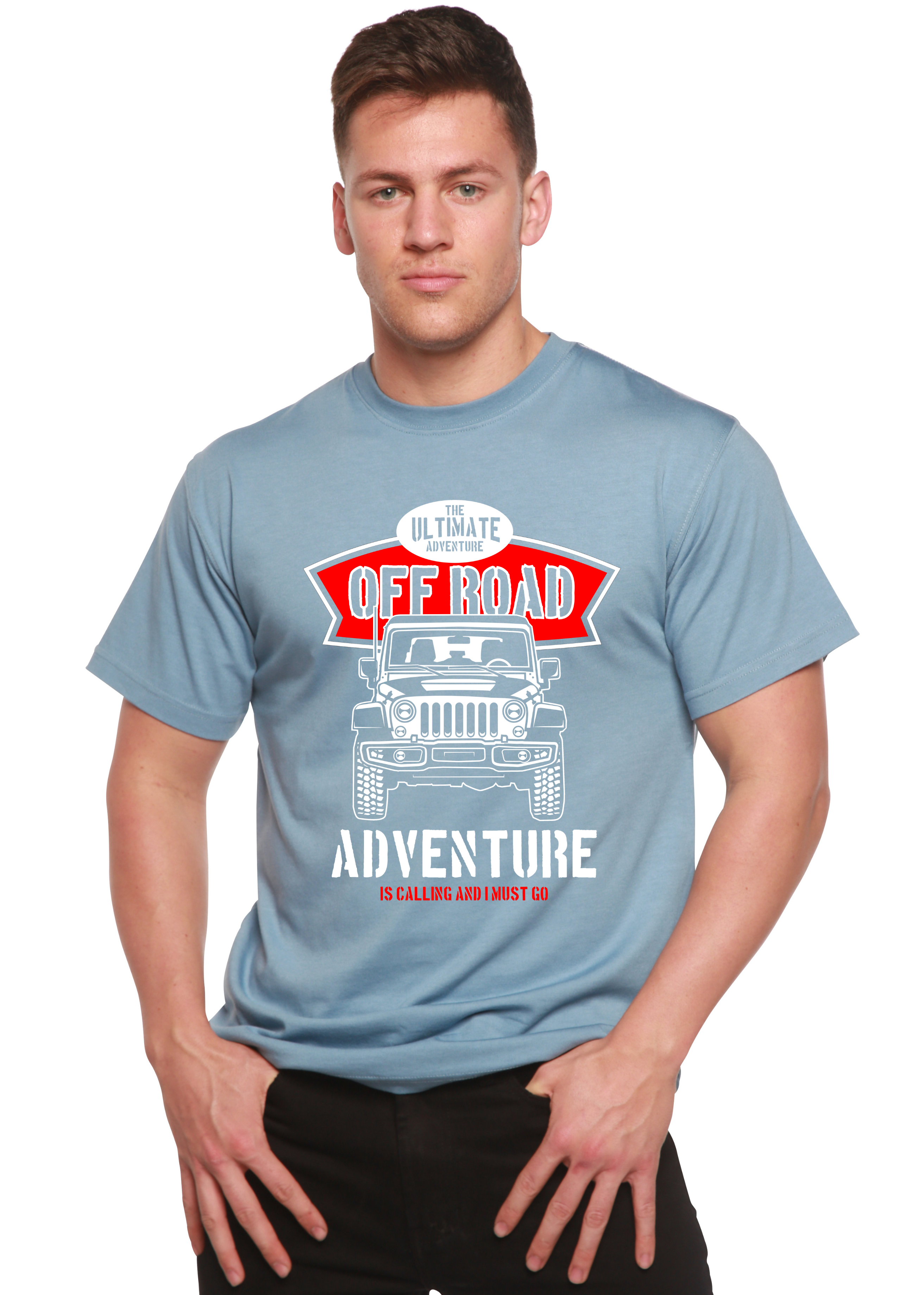 Off Road Spun Bamboo® Men's Bamboo Viscose/Organic Cotton Short Sleeve Graphic T-Shirt Spun Bamboo