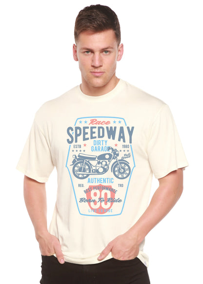 Speedway Motorcycle Spun Bamboo® Men's Bamboo Viscose/Organic Cotton Short Sleeve Graphic T-Shirt Spun Bamboo