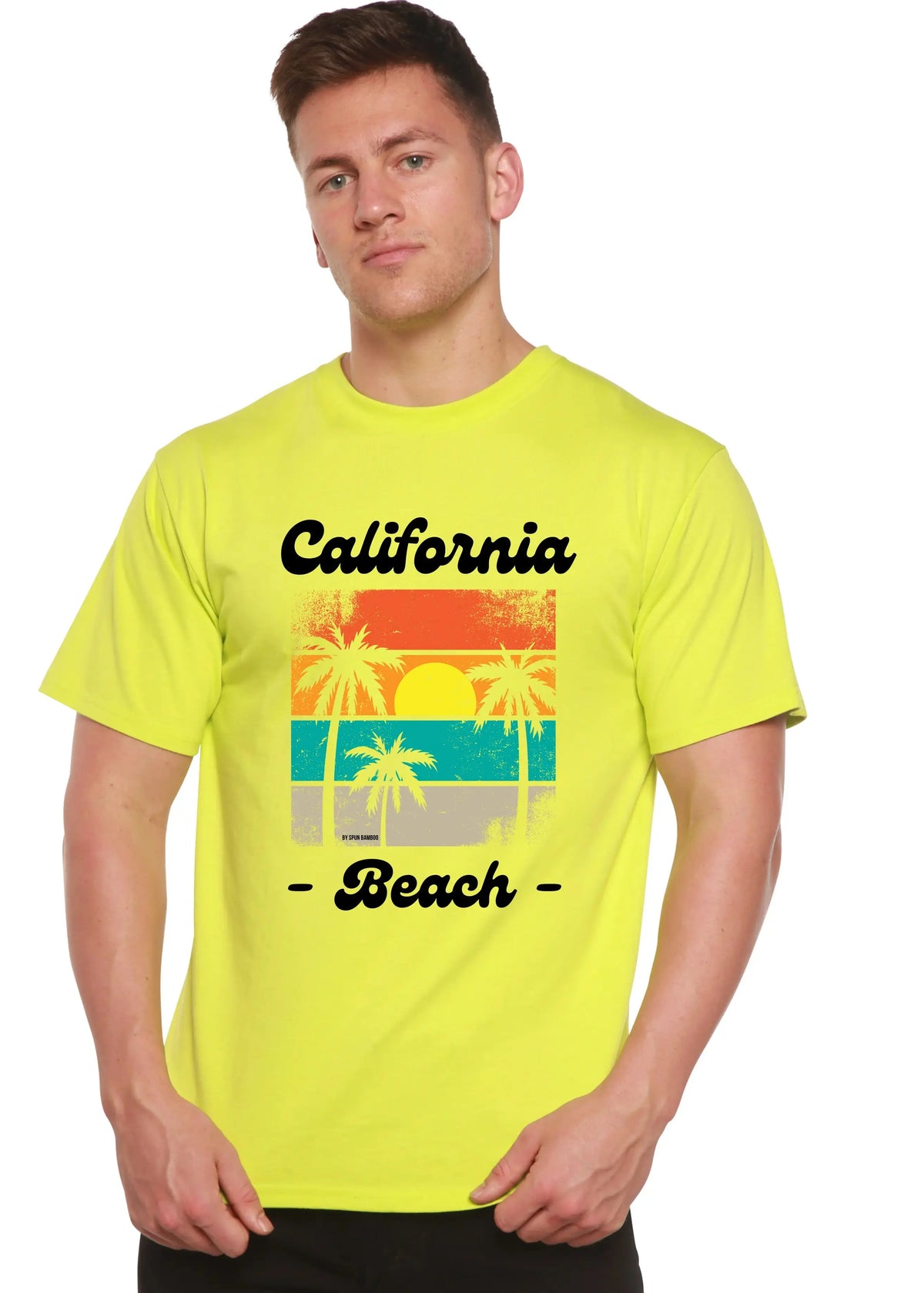 California Beach Unisex Bamboo Viscose/Organic Cotton Short Sleeve Graphic T-Shirt Spun Bamboo