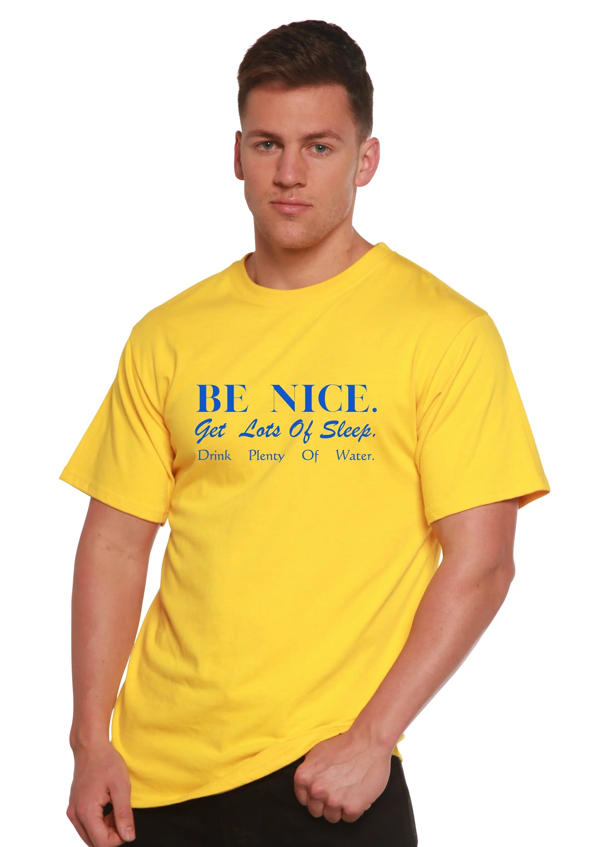 Be Nice Men's Bamboo Viscose/Organic Cotton Short Sleeve Graphic T-Shirt Spun Bamboo