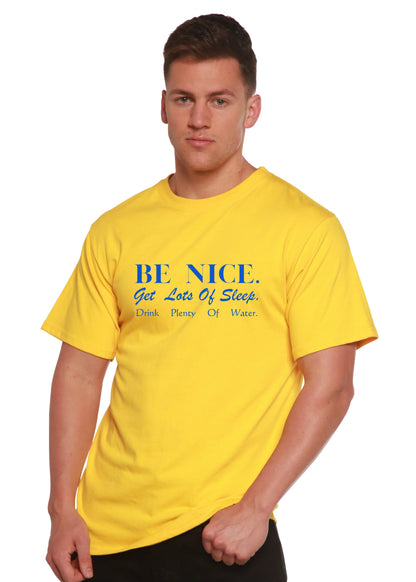 Be Nice Men's Bamboo Viscose/Organic Cotton Short Sleeve Graphic T-Shirt Spun Bamboo