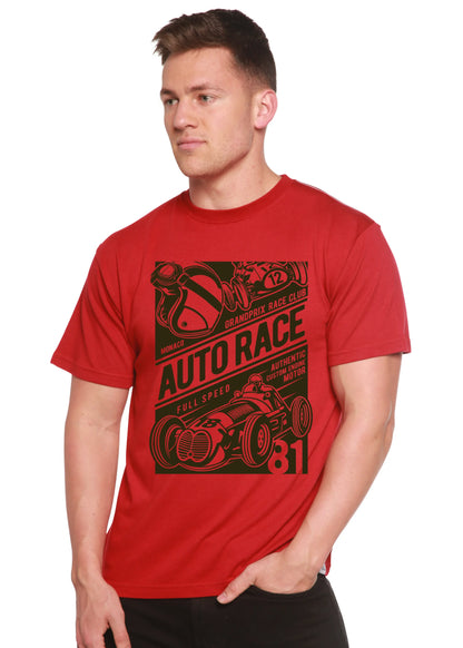 Auto Race Men's Bamboo Viscose/Organic Cotton Short Sleeve Graphic T-Shirt Spun Bamboo