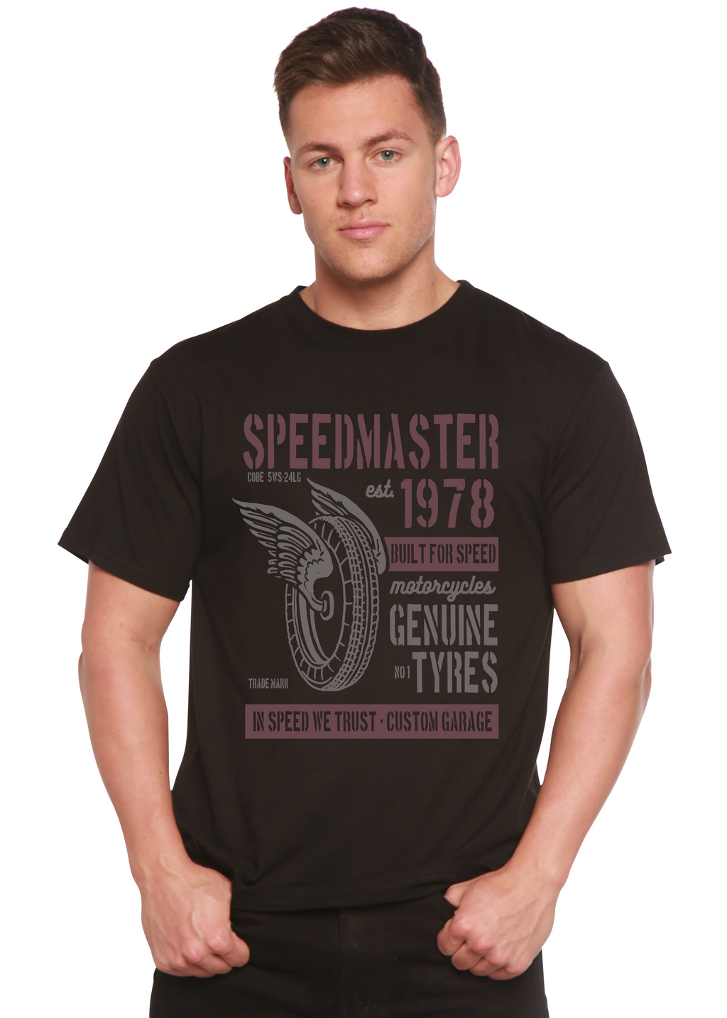 Speed Master Spun Bamboo® Men's Bamboo Viscose/Organic Cotton Short Sleeve Graphic T-Shirt Spun Bamboo