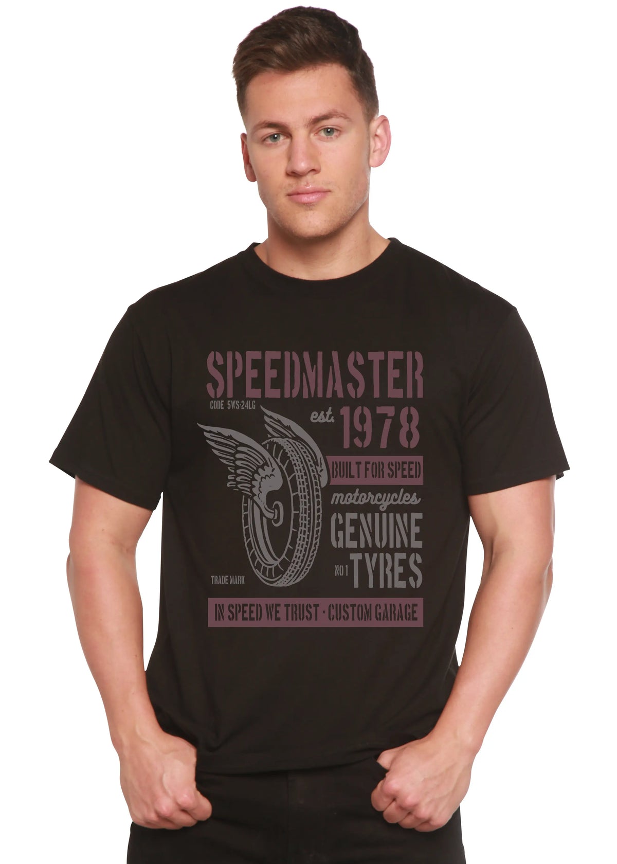 Speed Master Spun Bamboo® Men's Bamboo Viscose/Organic Cotton Short Sleeve Graphic T-Shirt Spun Bamboo