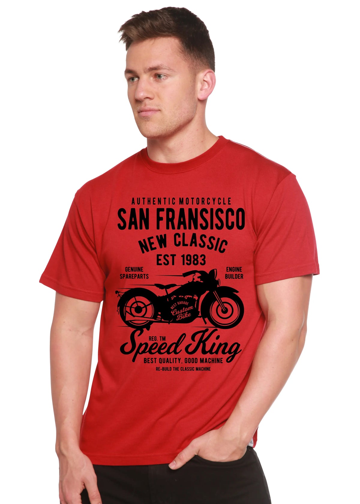 San Fransisco Spun Bamboo® Men's Bamboo Viscose/Organic Cotton Short Sleeve Graphic T-Shirt Spun Bamboo