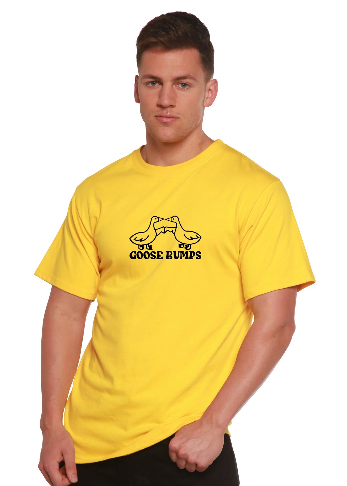 Goose Bumps Men's Bamboo Viscose/Organic Cotton Short Sleeve Graphic T-Shirt Spun Bamboo