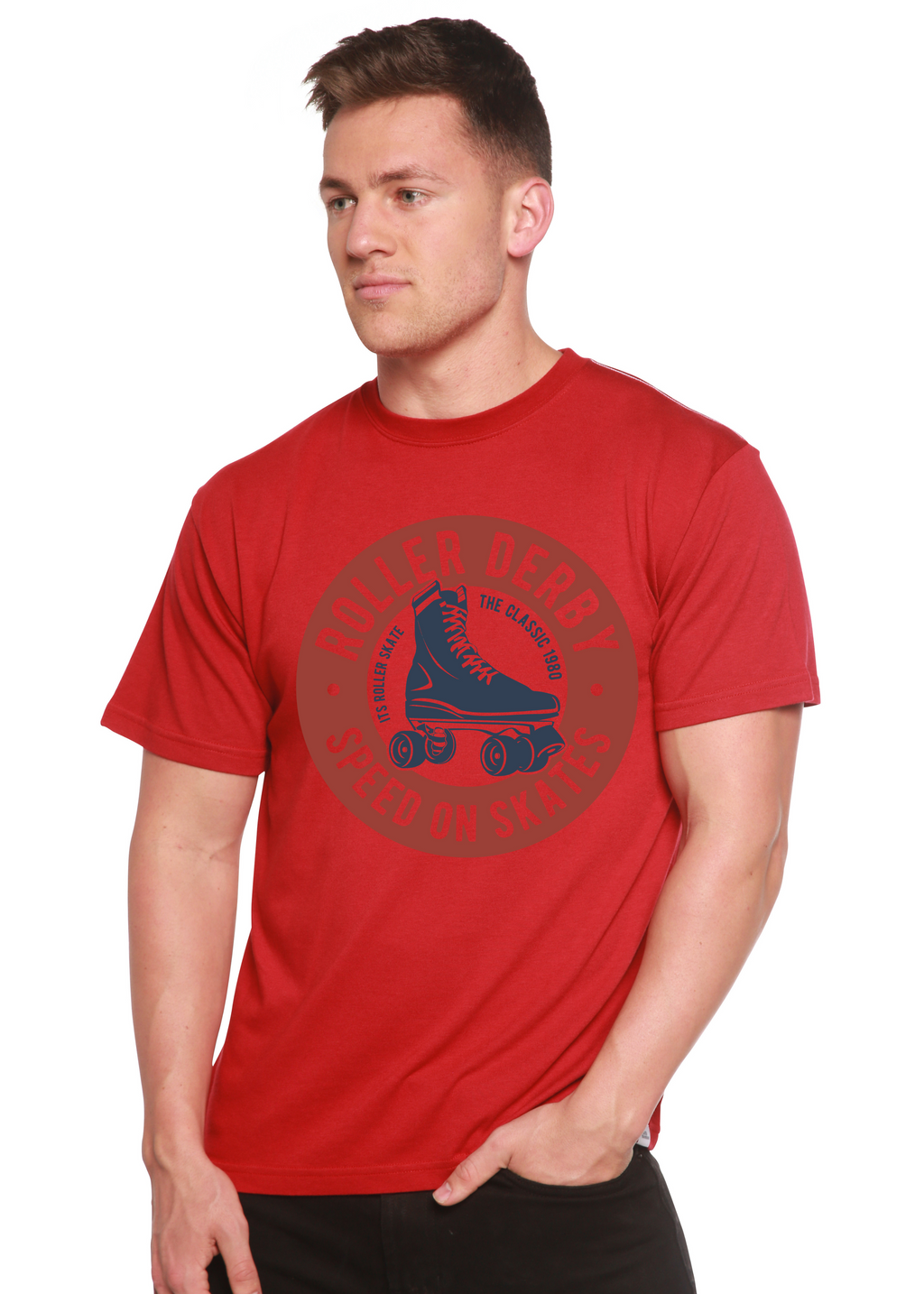 Roller Derby Spun Bamboo® Men's Bamboo Viscose/Organic Cotton Short Sleeve Graphic T-Shirt Spun Bamboo