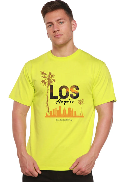 Los Angeles Unisex Bamboo Viscose/Organic Cotton Short Sleeve Graphic T-Shirt Spun Bamboo