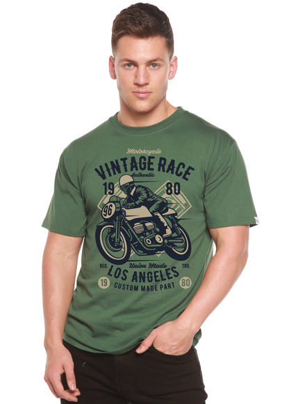Vintage Race Spun Bamboo® Men's Bamboo Viscose/Organic Cotton Short Sleeve Graphic T-Shirt Spun Bamboo