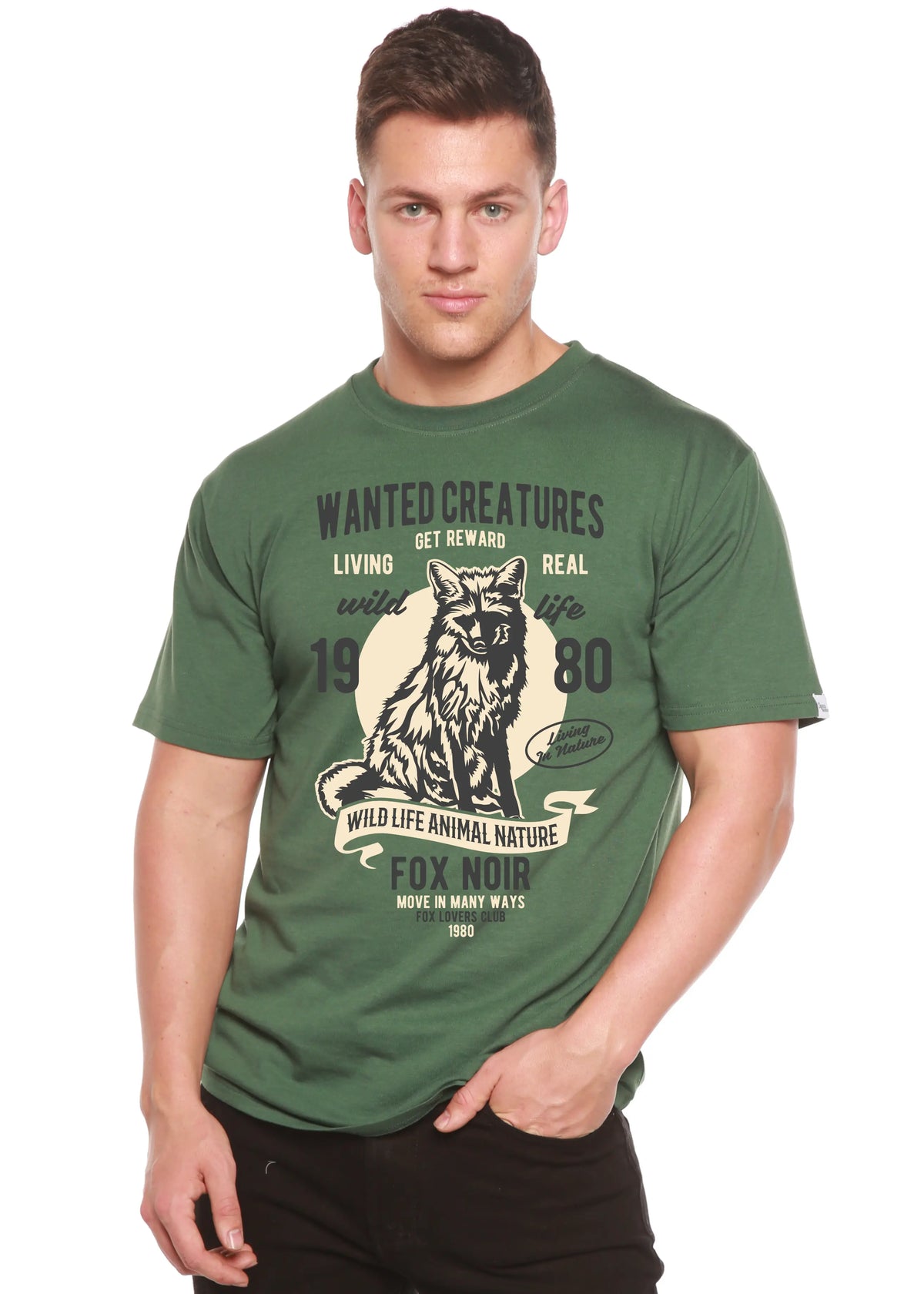 Wanted Creature Spun Bamboo® Men's Bamboo Viscose/Organic Cotton Short Sleeve Graphic T-Shirt Spun Bamboo