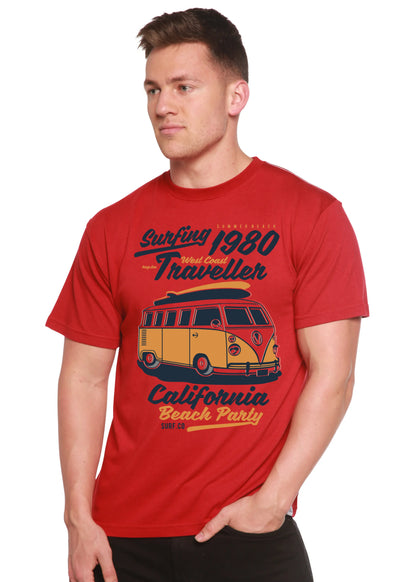 Surfing 1980 Spun Bamboo® Men's Bamboo Viscose/Organic Cotton Short Sleeve Graphic T-Shirt Spun Bamboo
