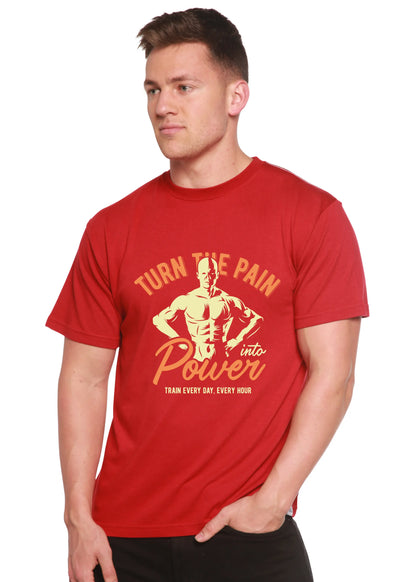 Turn The Pain Men's Bamboo Viscose/Organic Cotton Short Sleeve Graphic T-Shirt Spun Bamboo