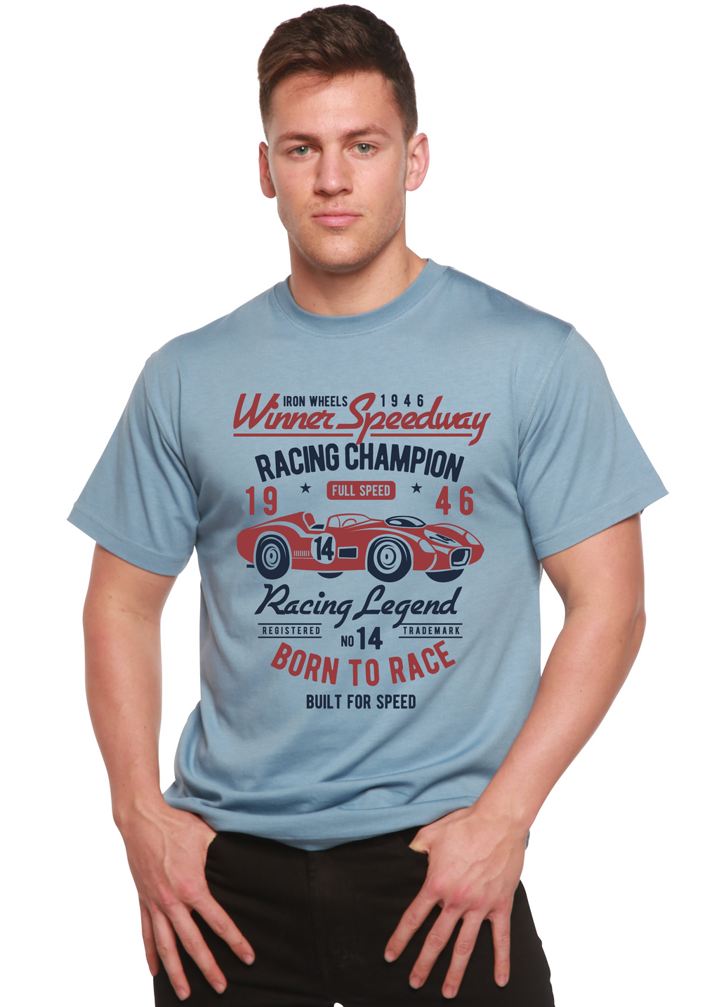 Winner Speedway Spun Bamboo® Men's Bamboo Viscose/Organic Cotton Short Sleeve Graphic T-Shirt Spun Bamboo