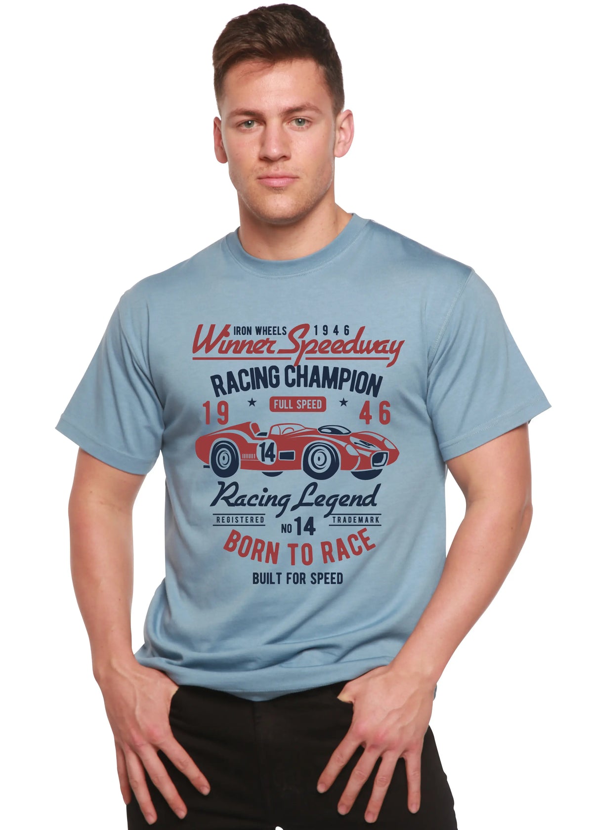 Winner Speedway Spun Bamboo® Men's Bamboo Viscose/Organic Cotton Short Sleeve Graphic T-Shirt Spun Bamboo