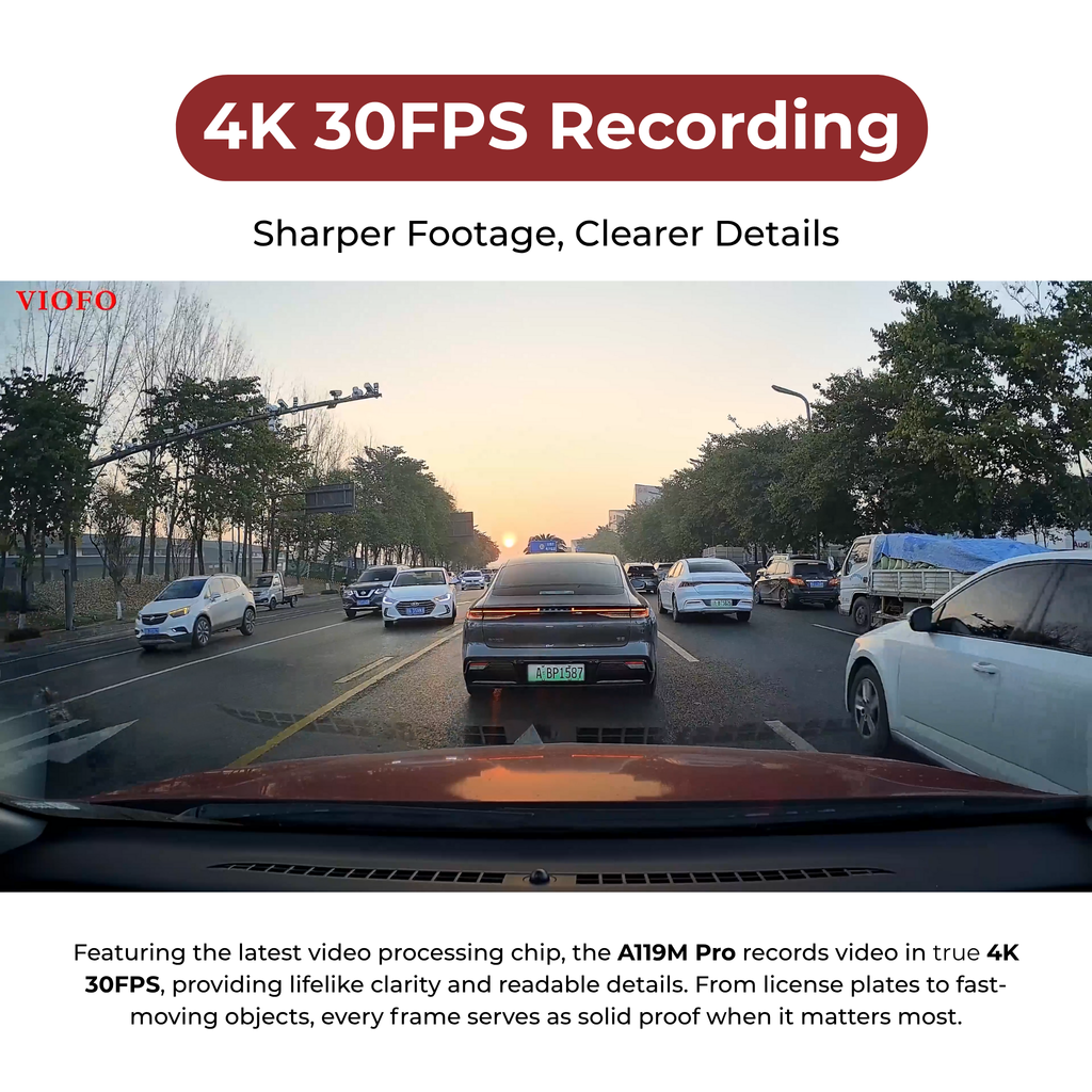 VIOFO A119M Pro 1CH 4K 30FPS HDR Dash Cam BlackboxMyCar