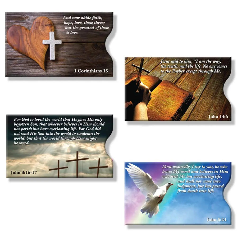 RFID Blocking Credit Card Sleeves - Faith Sleeve 16 Pack ID Stronghold