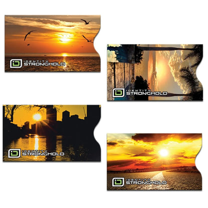 RFID Blocking Sunsets Credit Card Sleeves - 16 Pack ID Stronghold