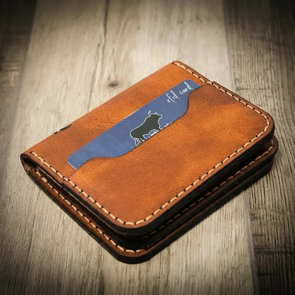 Minimalist Badge Wallet Bull Sheath Leather