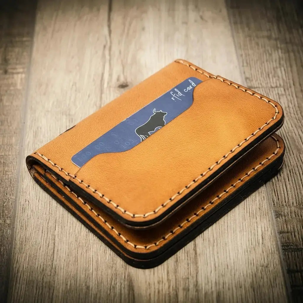 Minimalist Badge Wallet Bull Sheath Leather