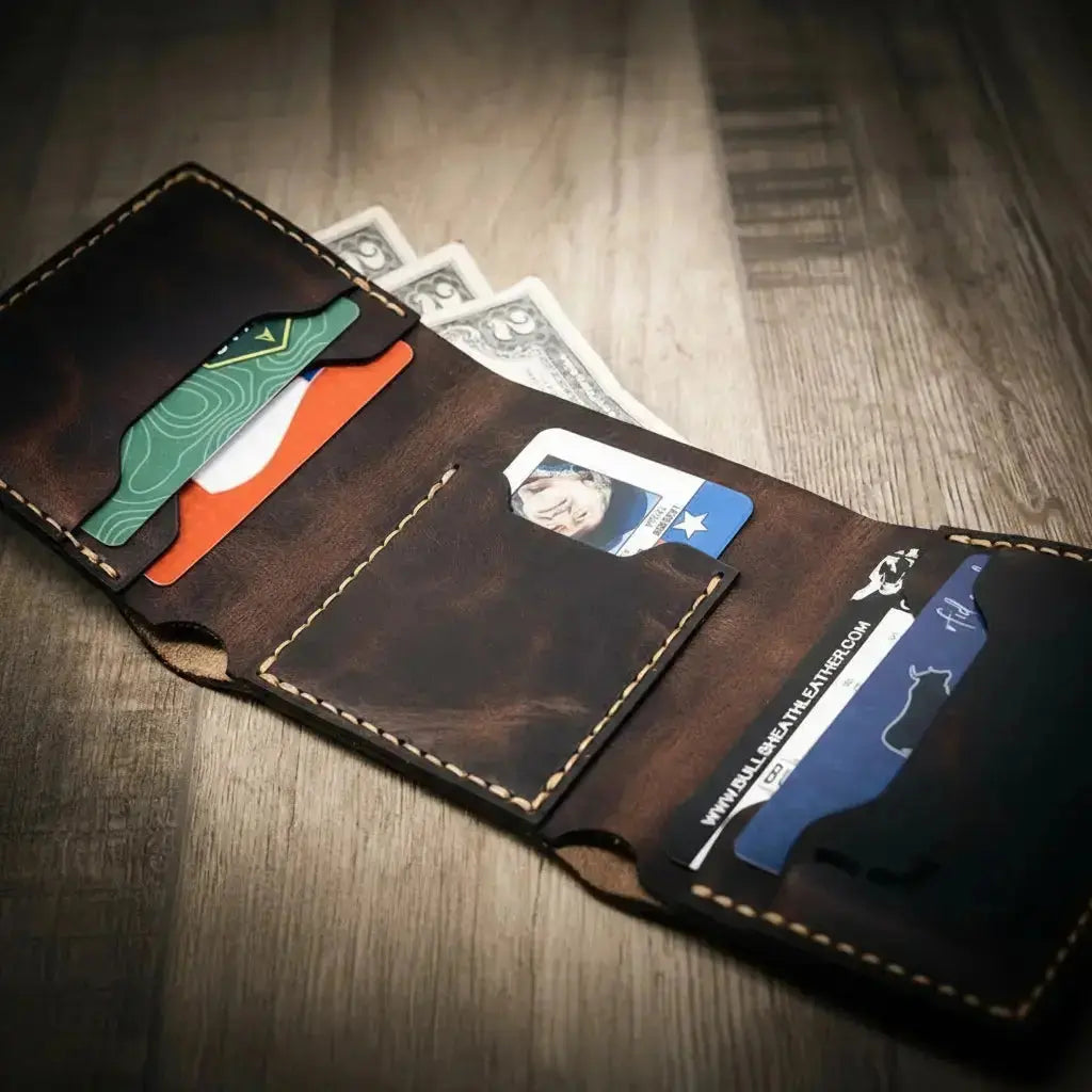 The Trinity Trifold Wallet Bull Sheath Leather