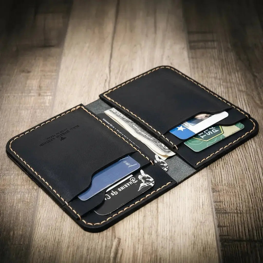 The Tyler Vertical Wallet Bull Sheath Leather