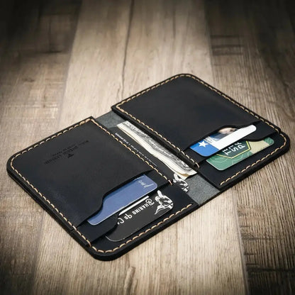 The Tyler Vertical Wallet Bull Sheath Leather