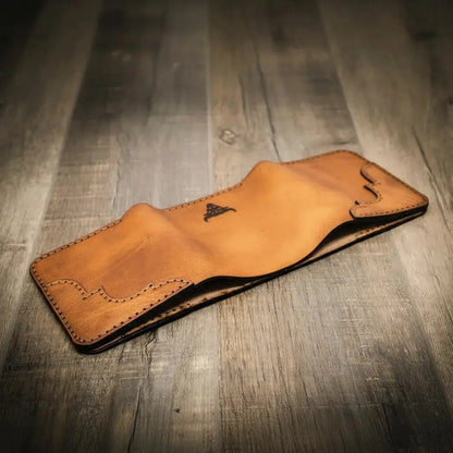 Western Trifold Wallet Bull Sheath Leather