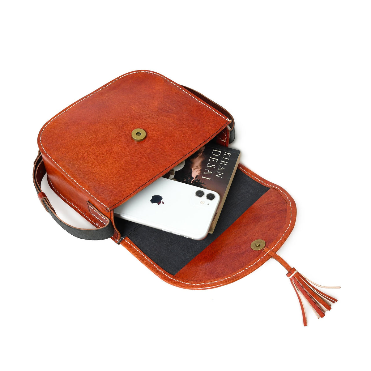 Astounding Ajrakh Ethnic Satchel Classy Leather Bags