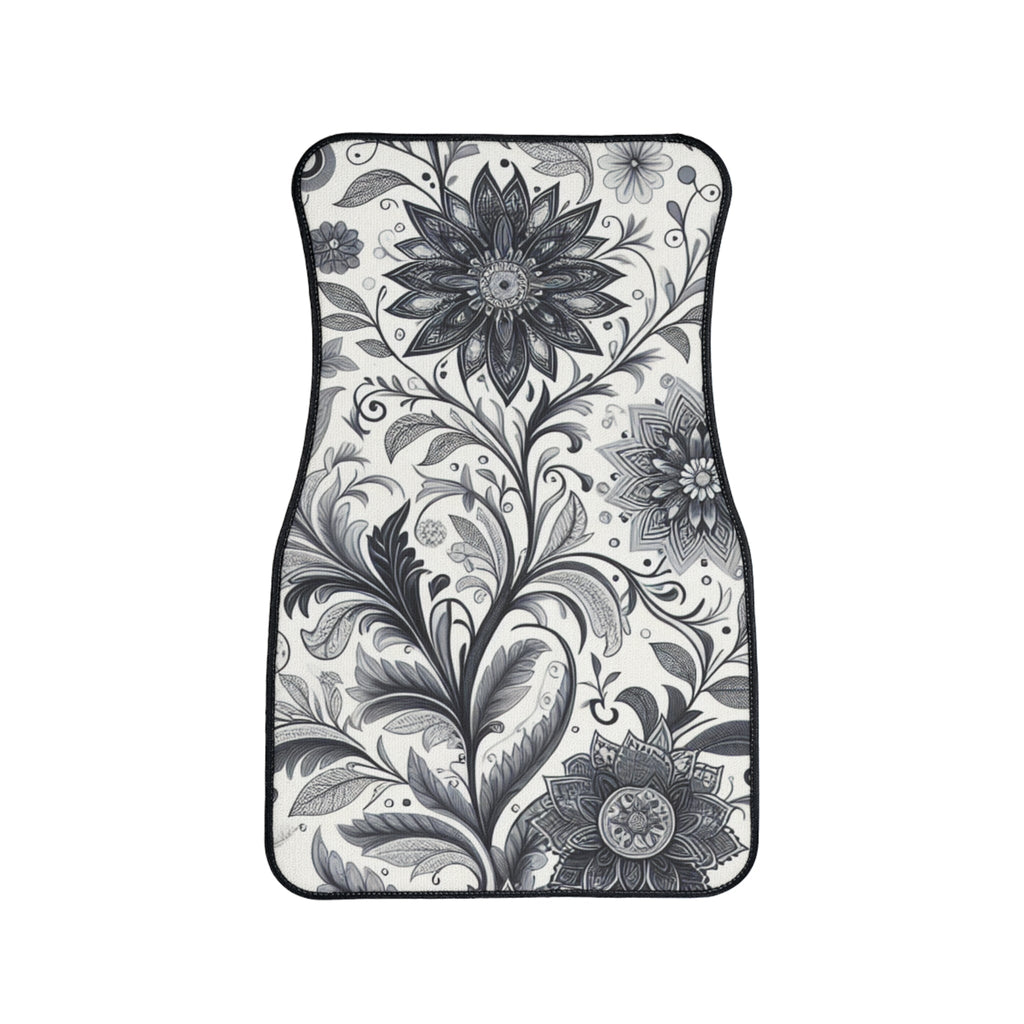 Floral Car Floor Mats, Elegant Auto Accessories, Flower Print Mats, Car Decor, Gift for Car Lovers, Home Decor Grayceful LLC