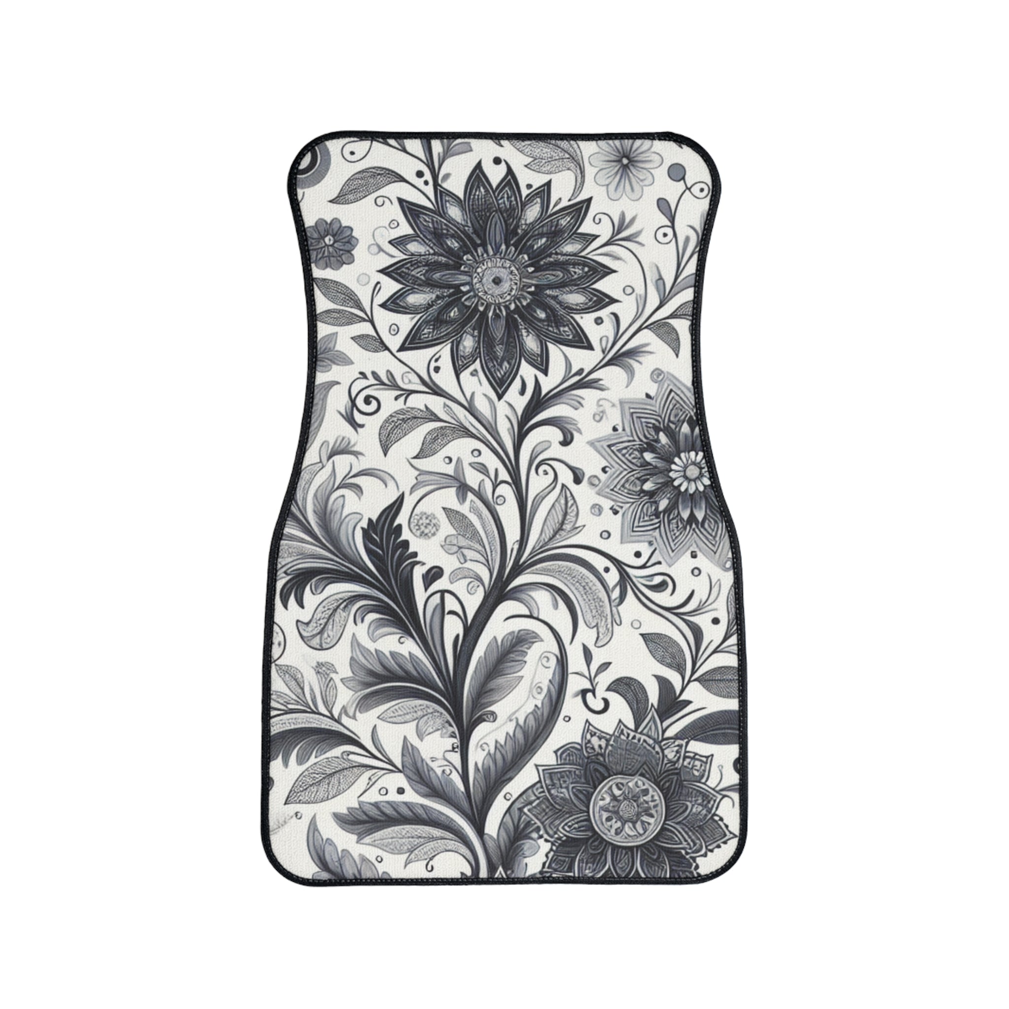 Floral Car Floor Mats, Elegant Auto Accessories, Flower Print Mats, Car Decor, Gift for Car Lovers, Home Decor Grayceful LLC