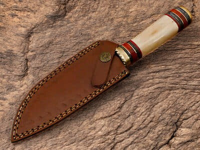 Custom Handmade Damascus Gut Hook Hunting Knife – 10.5" Damascus Knife Store