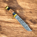 Handmade Damascus Bowie Knife – 14" with Buffalo Horn Handle Damascus Knife Store