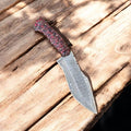 Handmade Damascus Hunting Knife with Epoxy Resin Handle Damascus Knife Store