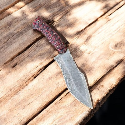 Handmade Damascus Hunting Knife with Epoxy Resin Handle Damascus Knife Store