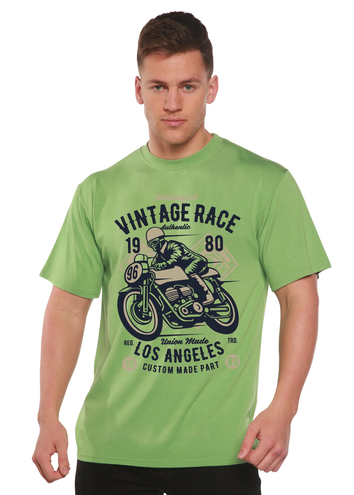 Vintage Race Spun Bamboo® Men's Bamboo Viscose/Organic Cotton Short Sleeve Graphic T-Shirt Spun Bamboo