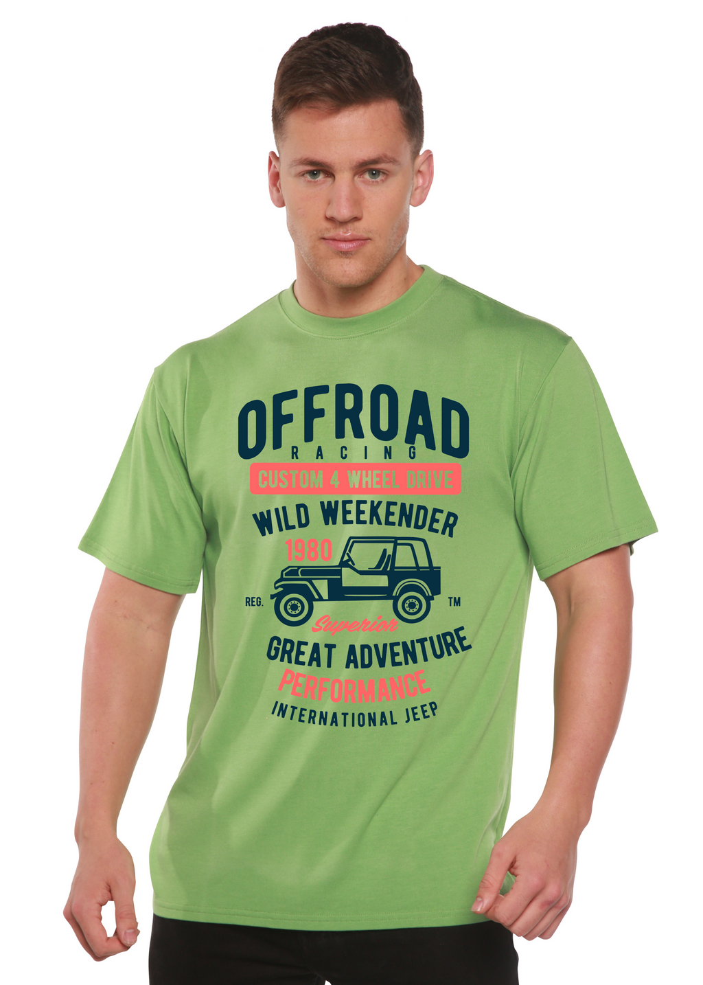 Off Road Racing Spun Bamboo® Men's Bamboo Viscose/Organic Cotton Short Sleeve Graphic T-Shirt Spun Bamboo